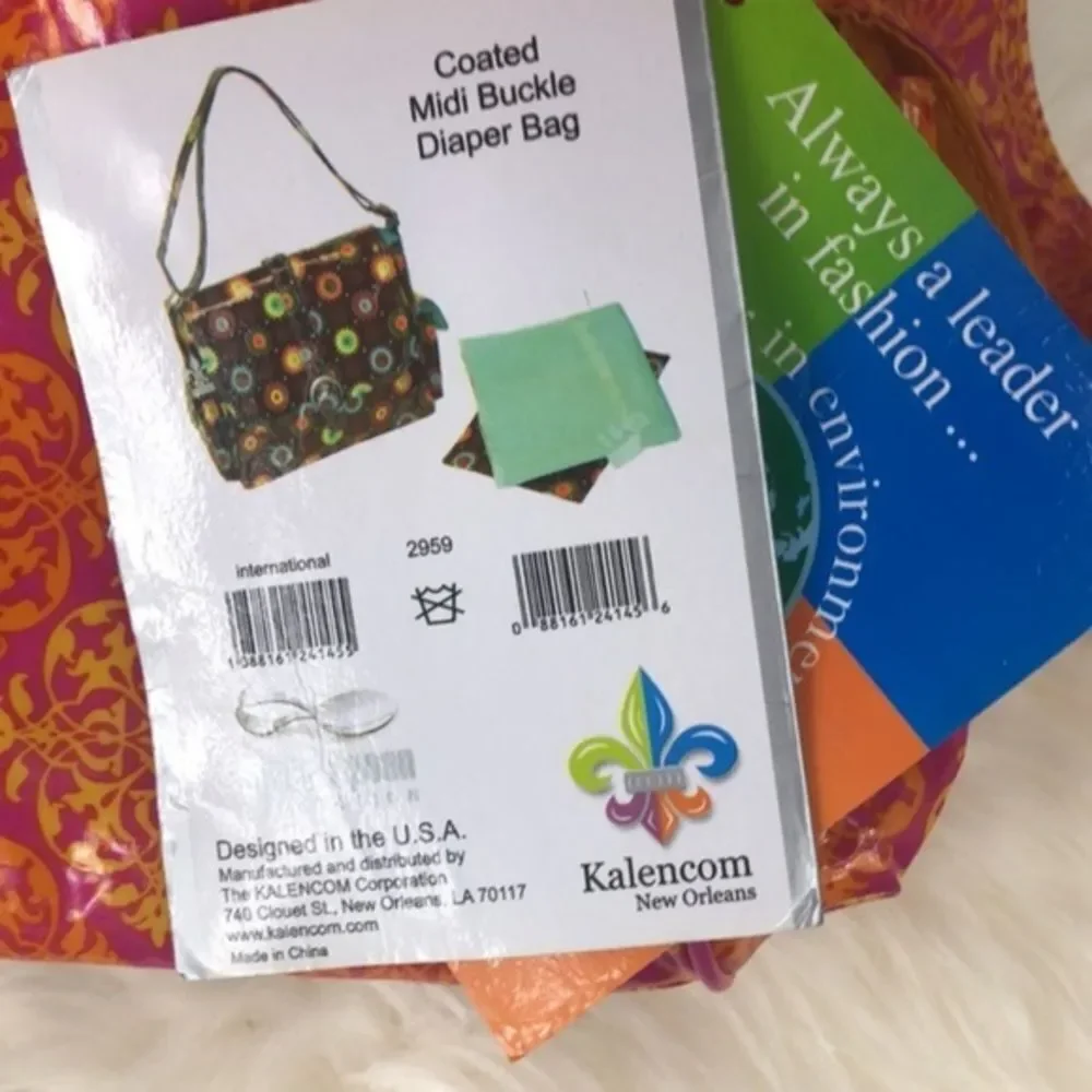 Kelencom Corp. New Orleans diaper orange bag AZO